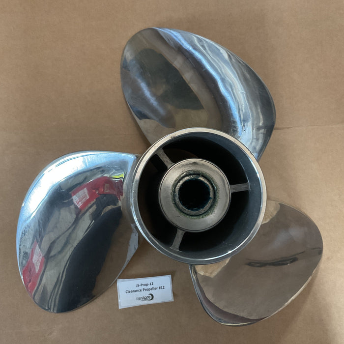 Clearance Propeller #12 - Suzuki Boat Propeller Stainless 3 x 16 x 18.5L - 58200-93LA0