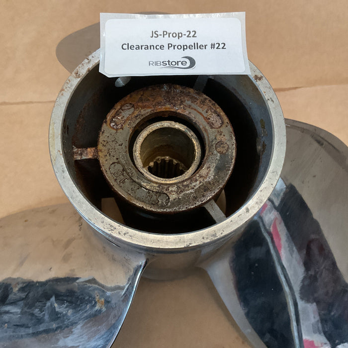 Clearance Propeller #22 - Suzuki Boat Propeller Stainless  3 x 14 x 18R - 99105-00700-18P