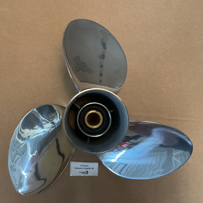 Clearance Propeller #6 - Suzuki Boat Propeller Stainless 3 x 13 7/8 x 19R - 58200-92J60