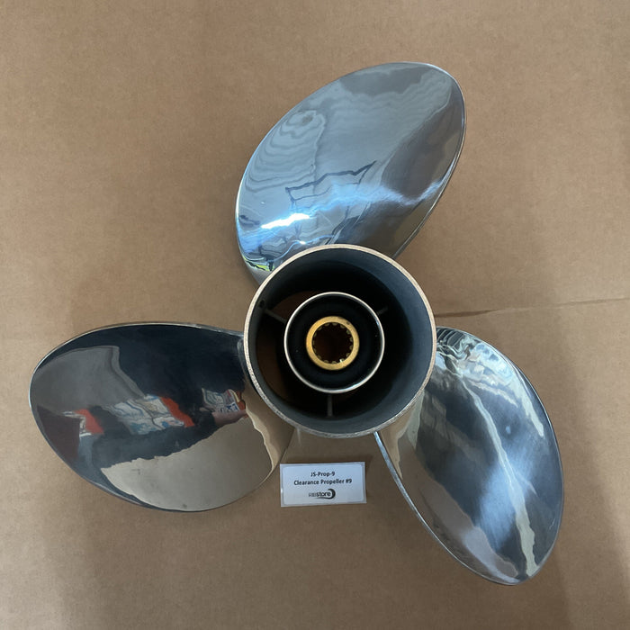 Clearance Propeller #9 - Suzuki Boat Propeller Stainless 3 x 13 7/8 x 19L - 58200-92JB0