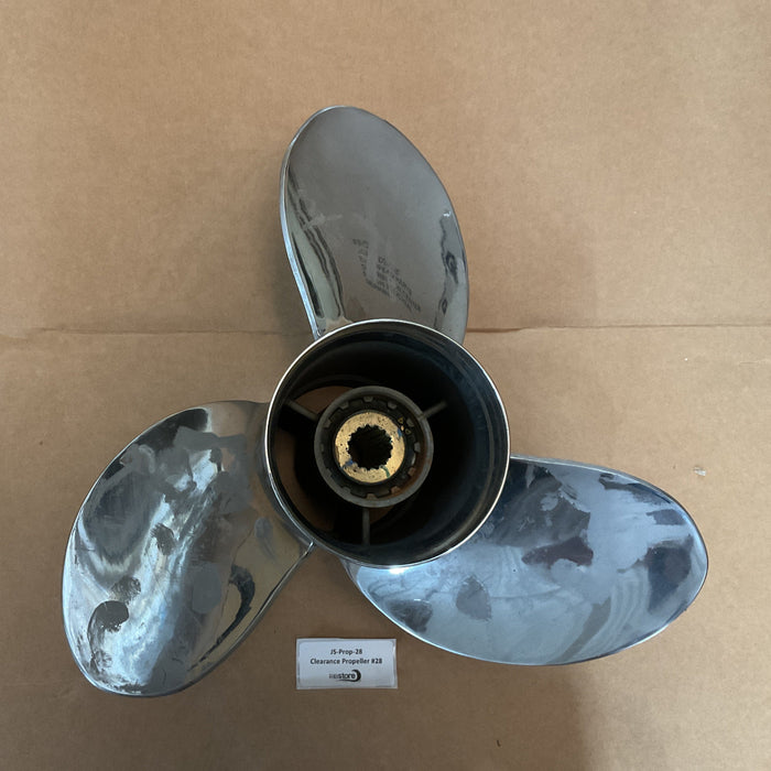 Clearance Propeller #28 - Yamaha Boat Propeller Stainless  3 x 14 1/4 x 18M