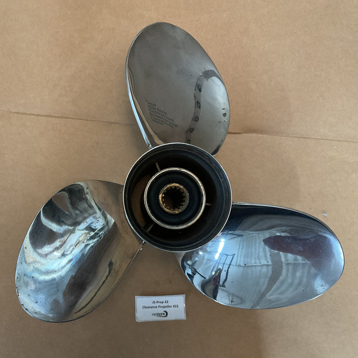 Clearance Propeller #22 - Suzuki Boat Propeller Stainless  3 x 14 x 18R - 99105-00700-18P