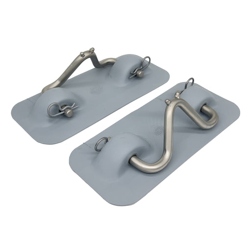 Rubber Snap Davit Pads, Brackets & R-clips for Bathing Platform & Transom Kits - Pair or Single