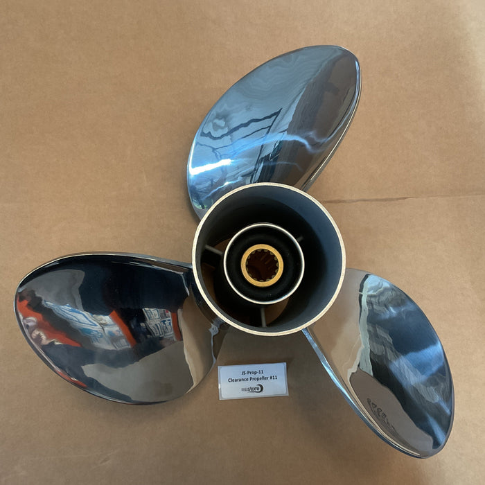 Clearance Propeller #11 - Suzuki Boat Propeller Stainless 3 x 13 7/8 x 23L - 58200-92JD0