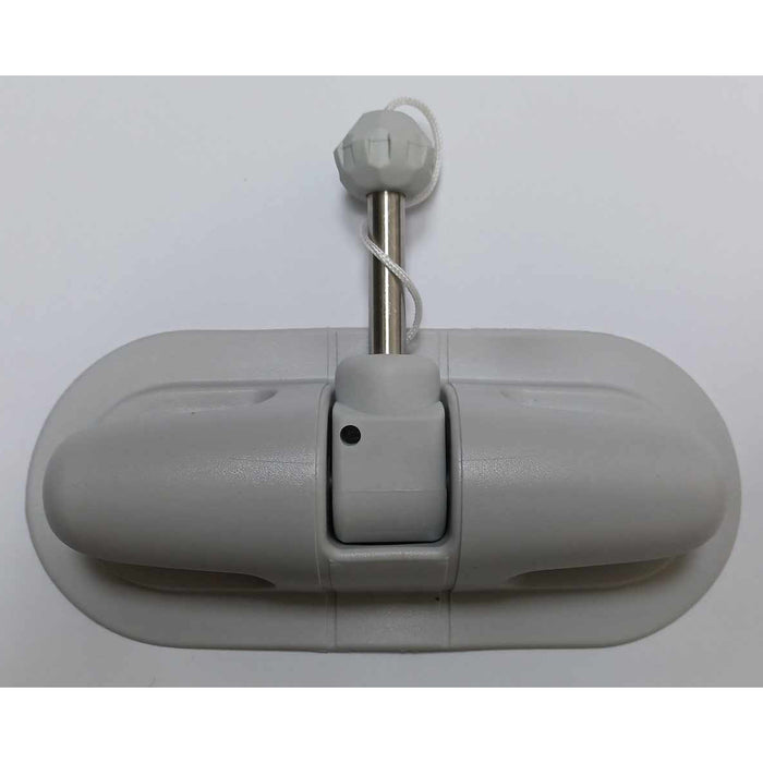 PVC Oar Lock Rowlock with 'T' type Pin, Hinge Bar and Oar Retainer - by Scoprega