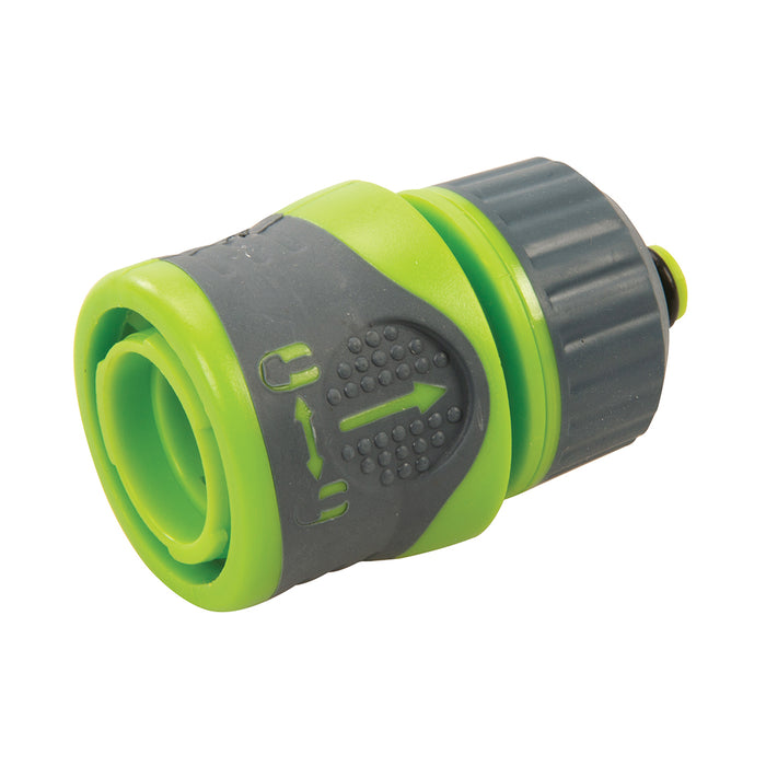 Soft-Grip Water Stop Hose Quick Connector 1/2" Female